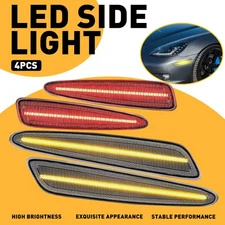 Clear LENS LED SIDE MARKER LIGHT FOR 2005-2013 CHEVY CORVETTE C6 FRONT REAR EXC