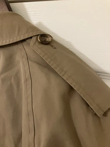 Vintage London Fog Maincoat Trench Coat Beige Men’s 40R Zip Lining image 4
