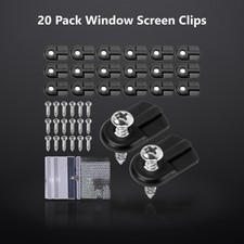20 Pack Window Screen Clips, PL 7906 Flush Window Screen Holder Clips, Storm ...