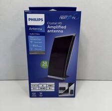 Philips Crystal HD Amplified TV Antenna 50 Mile TruAmp Elite NextGenTV NEW