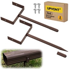 3x4 Downspout Extension Stake, Gutter Downspout Holder 3x4 Horizontal - Brown...