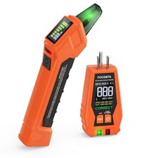 Circuit Breaker Finder GFCI Outlet Tester with Digital LCD Display, Orange