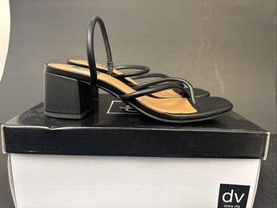 DV Dolce Vita Lumena Strappy Slide Block-Heel Sandals Size 5 NWB