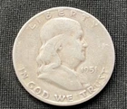 1951 Franklin Half Dollar Philadelphia 90% Silver 50C Circulated Coin