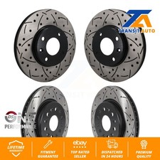 Front Rear Coated Drilled Slotted Disc Brake Rotors Kit For 2019 Chevrolet Spark