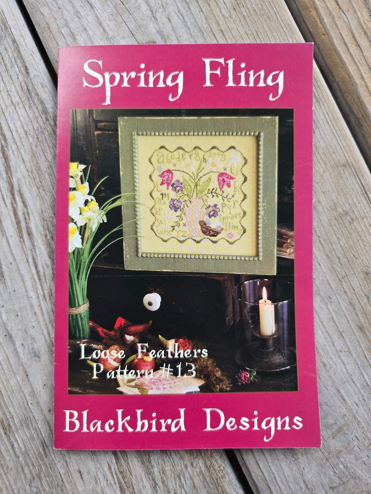 Blackbird Designs - Spring Fling - Loose Feathers Pattern #13 - Cross Stitch Pat