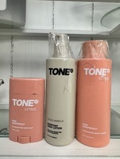 TONE Citrus Pink Grapefruit, Vanilla Body Wash Lotion Deodorant 3pc Bundle New