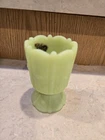 Fenton Glass Paneled Daisy Custard Satin Toothpick Holder Glows