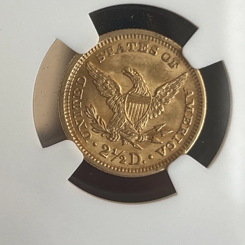 SASA 1907 年黄金 25 美分鹰自由女神 $2.5 NGC Ms64 — 第 4/4 张图片