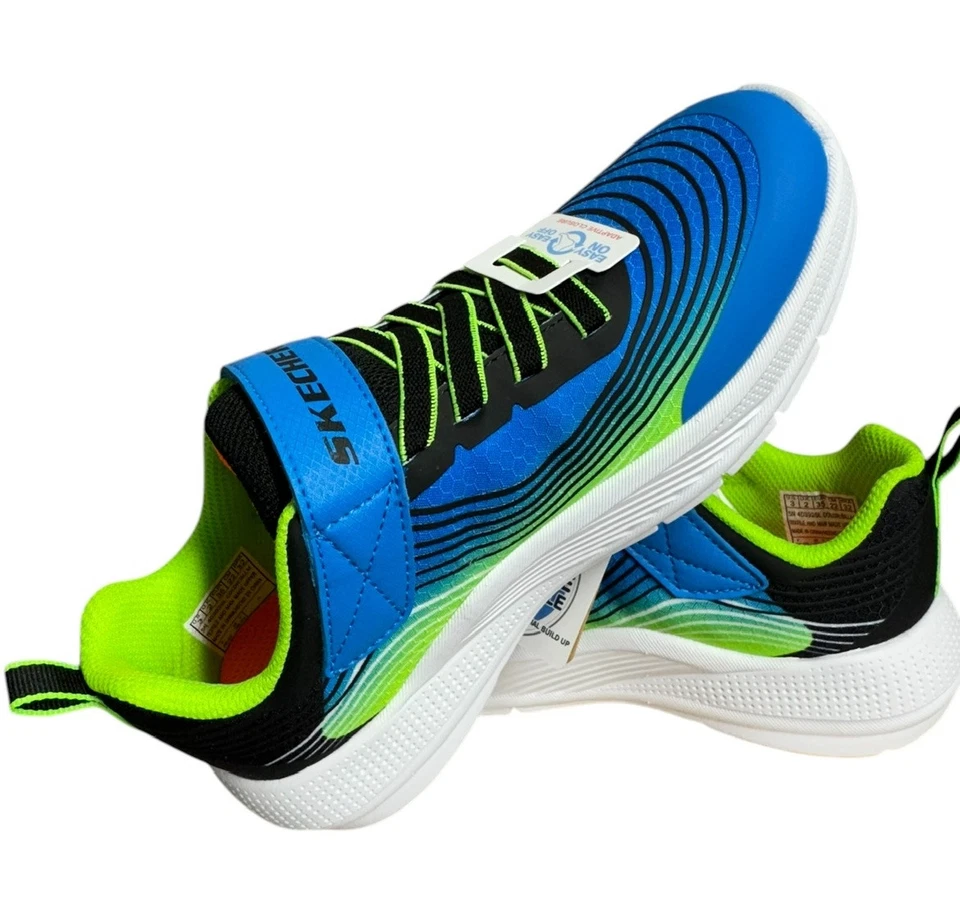 Zapatos Skechers Niños EE. UU. 3 Microspec Advance Aqua/Púrpura #303575L/AQPR Foto 3 de 4