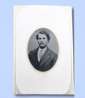 Antique CDV Photo Handsome Young Man Portrait Victorian Carte de Visite 1800s