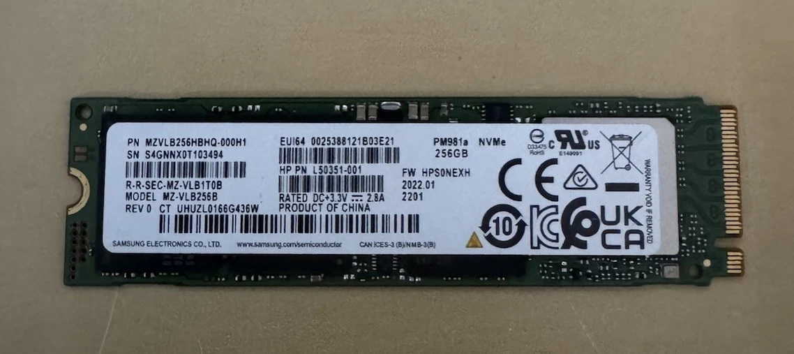 25+ Samsung M.2 Interface 256 GB Solid State Drives for sale