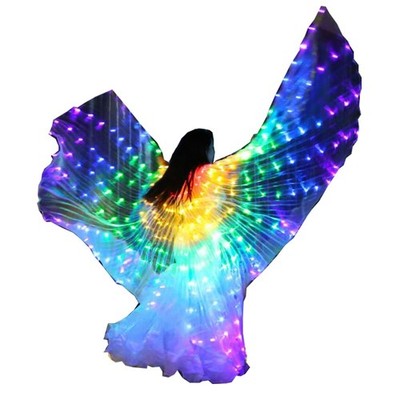 AIHANCH LED Isis Wings Belly Dance Light Up Adults - 57'', Multicolored 