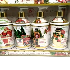 NEW Christmas Holiday Wishes Home & Body Co HAND SOAP SET OF 4 Large 21.5oz each