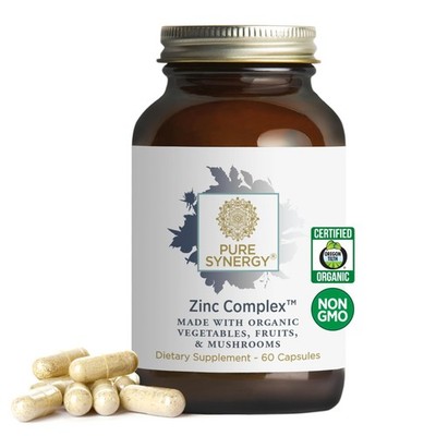 PURE SYNERGY Zinc Complex | Immune Support 60 Count (Pack of 1), No Color