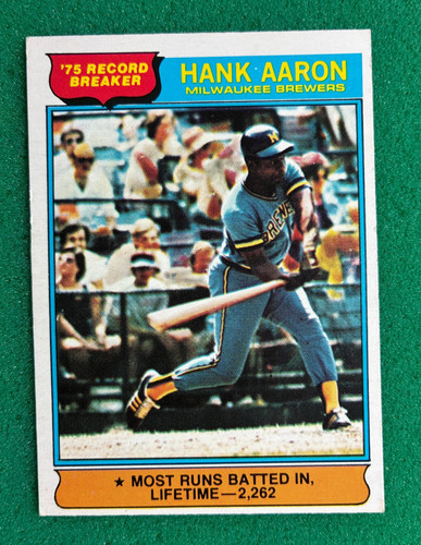 Hank Aaron #1 1976 O Pee Chee card