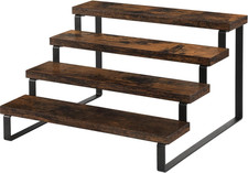 Wooden Display Riser Stand, Tiered Perfume and Cologne Organizer Stand, 4 Tier S