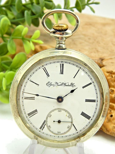 Antique 18 size 7 jewel Elgin Men's pocket watch Large circa 1892 Grade 73 mod 5