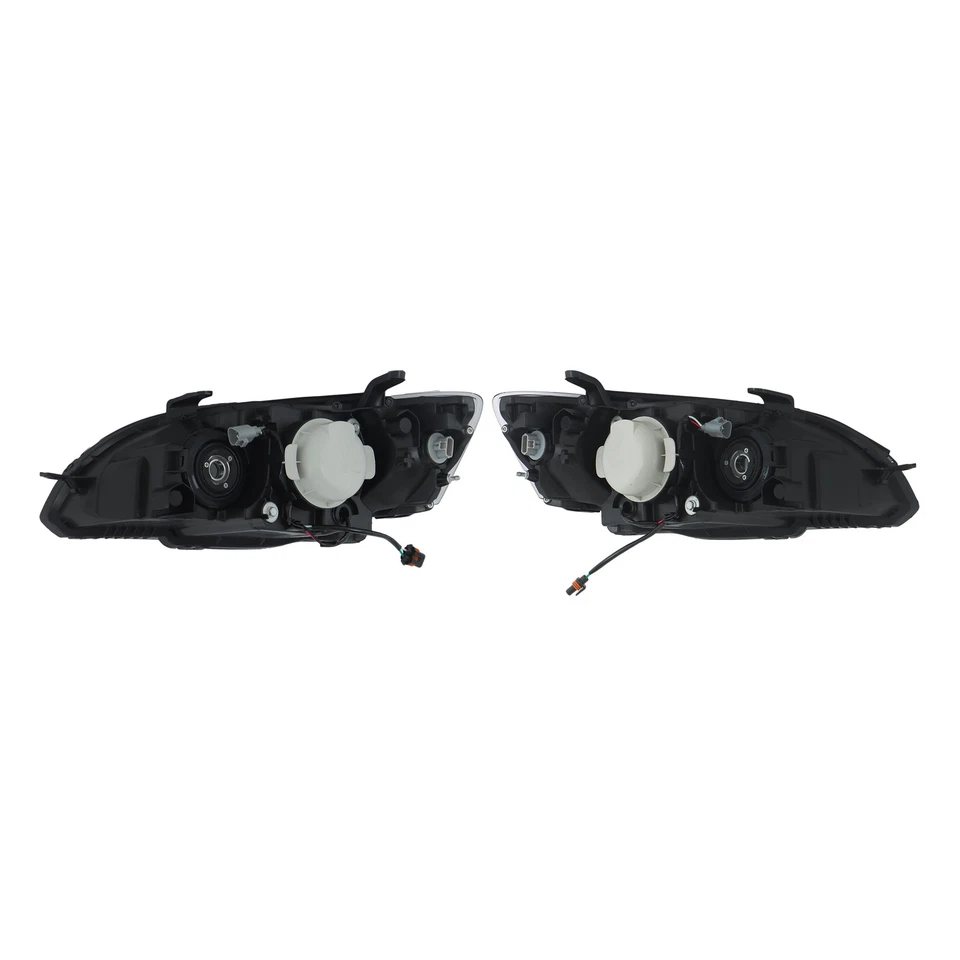 Projector Headlight For Subaru Legacy/Outback 2005-2006-2007 Pair Halogen Black - Image 2 of 4