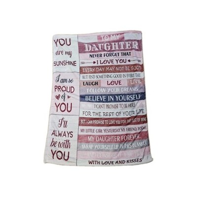 To My Daughters Blanket Fleece Throw Blanket 30x40