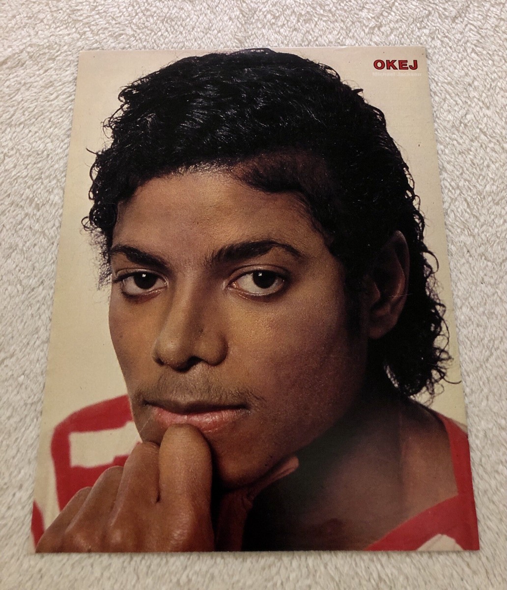 MICHAEL JACKSON 1983 Clipping Poster Swedish Music magazine OKEJ