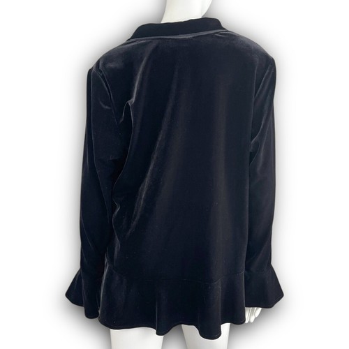 Studio 1940 Vintage Samt vorne offen Rüschen Cardigan Goth Stevie Nicks Lolita - Bild 7 von 11