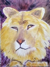 DJE Original signed oil painting, KITTY, is on a deluxe oil primed linen panel.