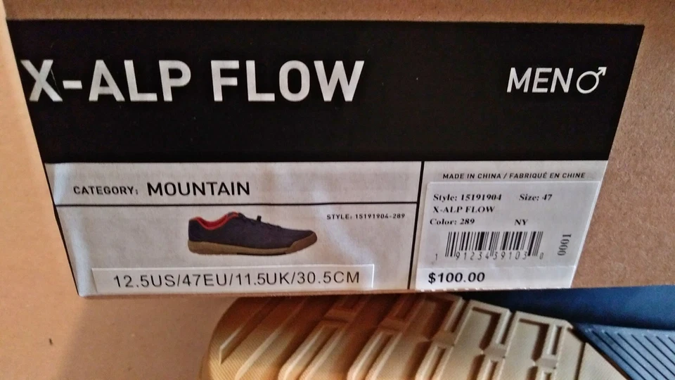 Pearl Izumi X-Alp Flow Flat Pedal Mountain Bike Shoes US 12.5 EU 47 Laces - Image 3 of 3