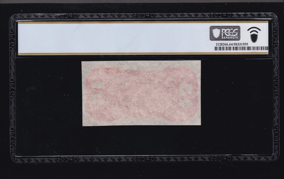 US 15c Fractional Currency Note Narrow Margin Red Back FR 1276sp PCGS 64 (033) - Image 2 of 2