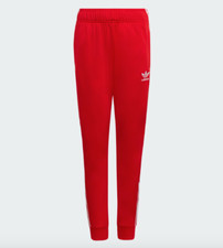 NEW Adidas Originals Kids' Adicolor Superstar SST Track Pants RED BOYS XL