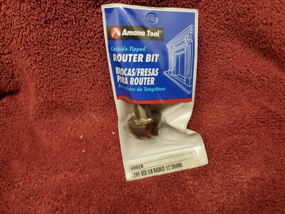 Amana Tool Schale & Tablett Fräser - 1/2" Durchmesser, 1/8" Radius