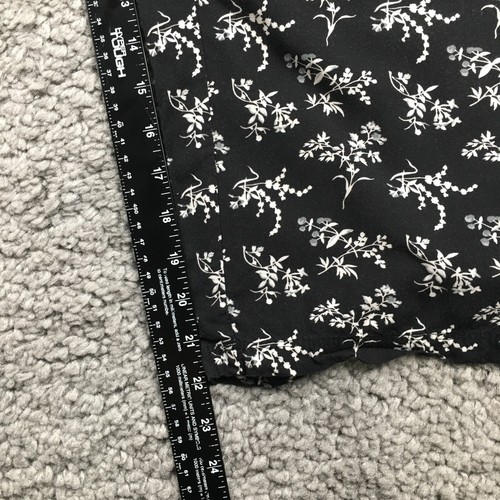 H&M Womens Jumpsuit Sz 6 Black Floral Scoop Neck Back Zip Straight Leg Pockets - Picture 9 of 11