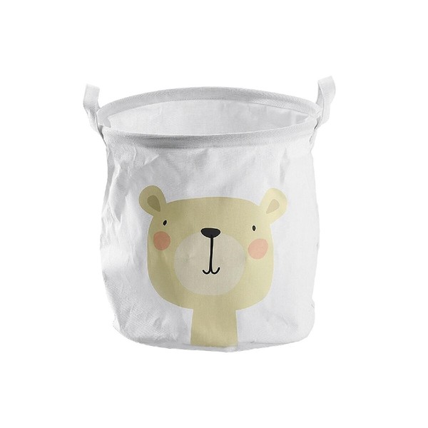 Zeller Present Aufbewahrungskorb BäR Canvas Weiss 30X30 Cm Top-image