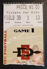 San Diego State UTEP Football Ticket Stub 8/31 2006 Chuck Long Head Coach Debut