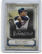 Rod Carew 2021 Topps Tier One Talent 1 Silver INK On Card Auto /10 Autograph HOF