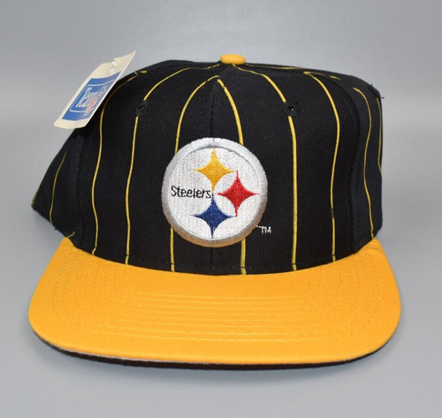 Pittsburgh Steelers Vintage Drew Pearson Pinstripe Twill Snapback Cap Hat - NWT