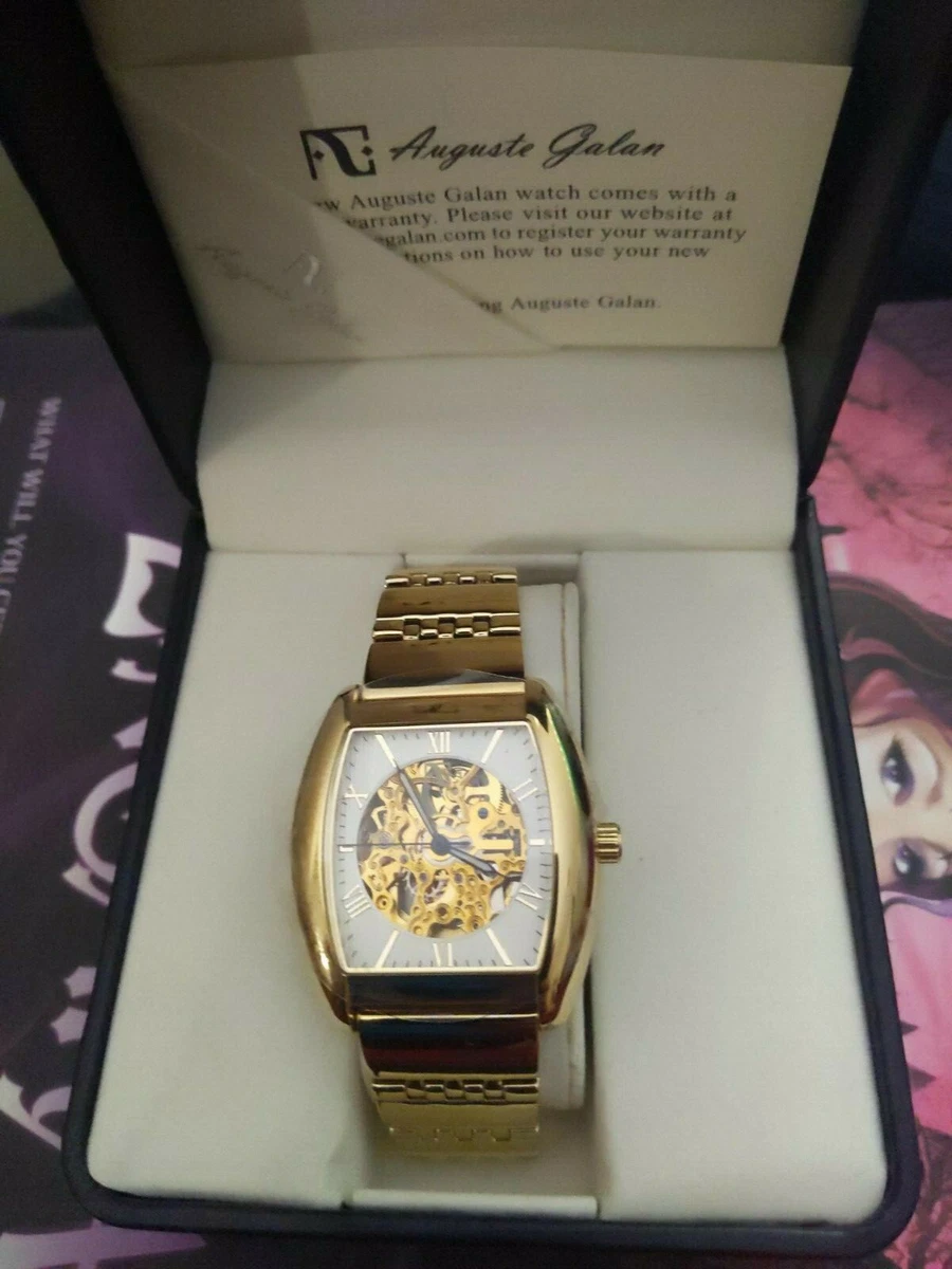 NEW Rare Genuine Auguste Galan Gold Skeletonized Automatic self