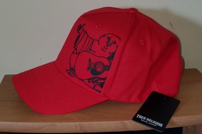 True Religion NEW W/TAGS Black Logo Embroidered Red Hat Cap  display picture 2