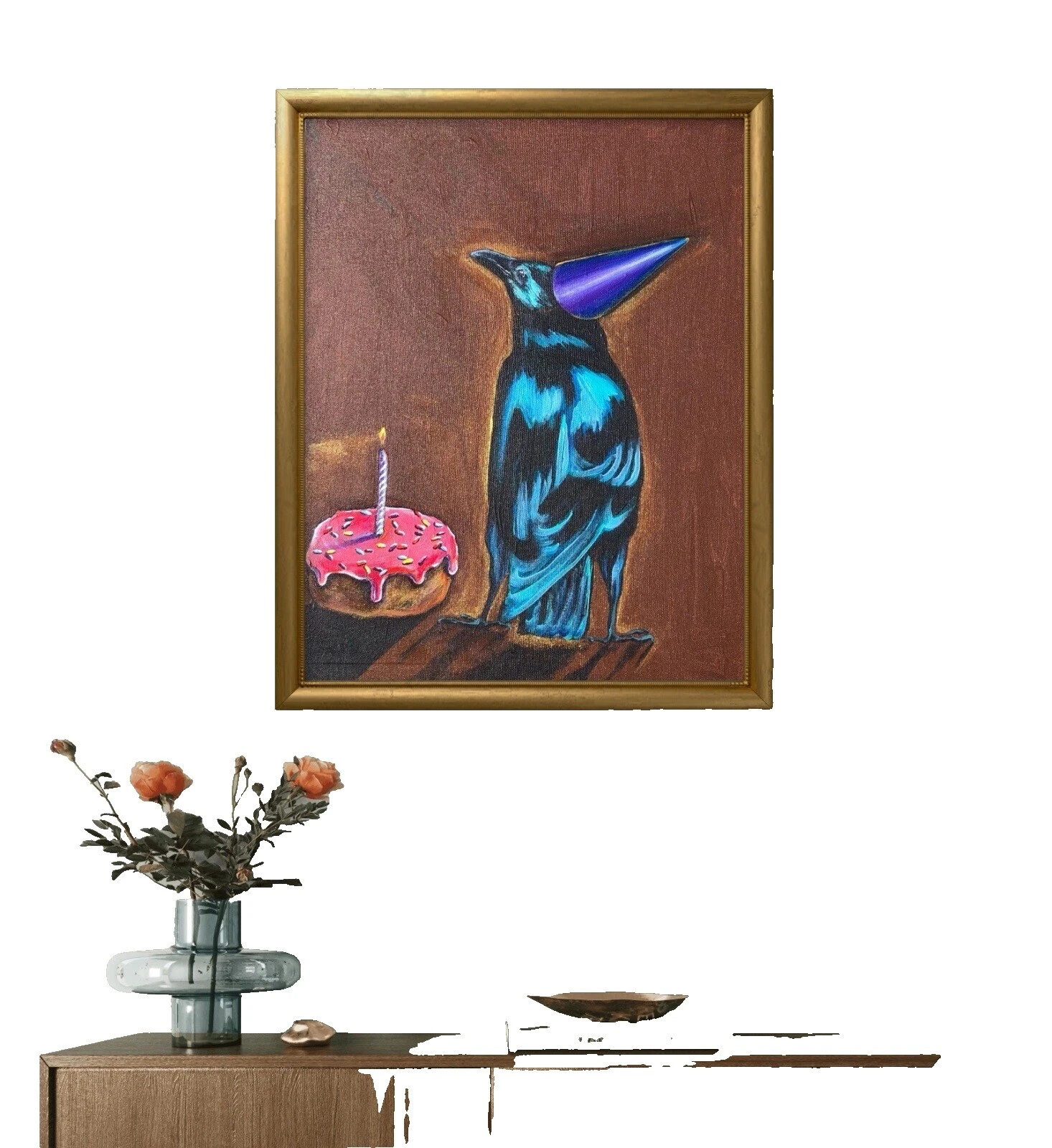 Acrylic Pop Art Birds Art Paintings