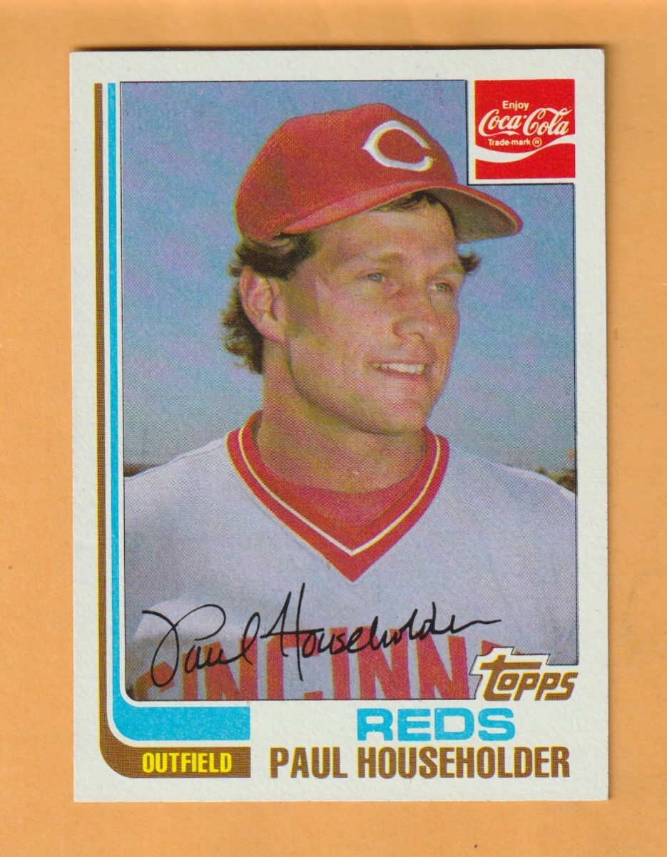 Paul Householder Cincinnati Reds 1982 Coke #8 North Haven Connecticut