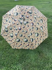 VINTAGE HALLMARK STORE LARGE GOLF OUTING UMBRELLA BALLS TEES RAIN SUN MASTERS