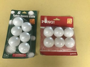 All Star Sports Ping Pong Balls 6 Pack & We “R” Ping Pong Balls-12 Total-New