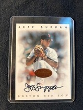 1996 Leaf Signature Series Jeff Suppan Autograph BRONZE MEDAL On Card Auto