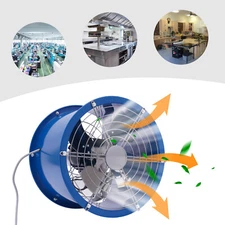 16" Axial Fan Cylinder Pipe Spray Booth Paint Fumes Exhaust Fan !