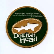 1 Dogfish Head Brewing Co Beer Coaster Milton, DE