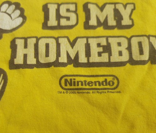 Vintage Y2K Nintendo Super Mario Bross Tshirt Size L Youth fit S Yellow - Picture 5 of 11
