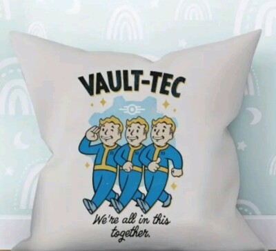 Fallout Pillow Case White Vault Tec Video Game TV Series