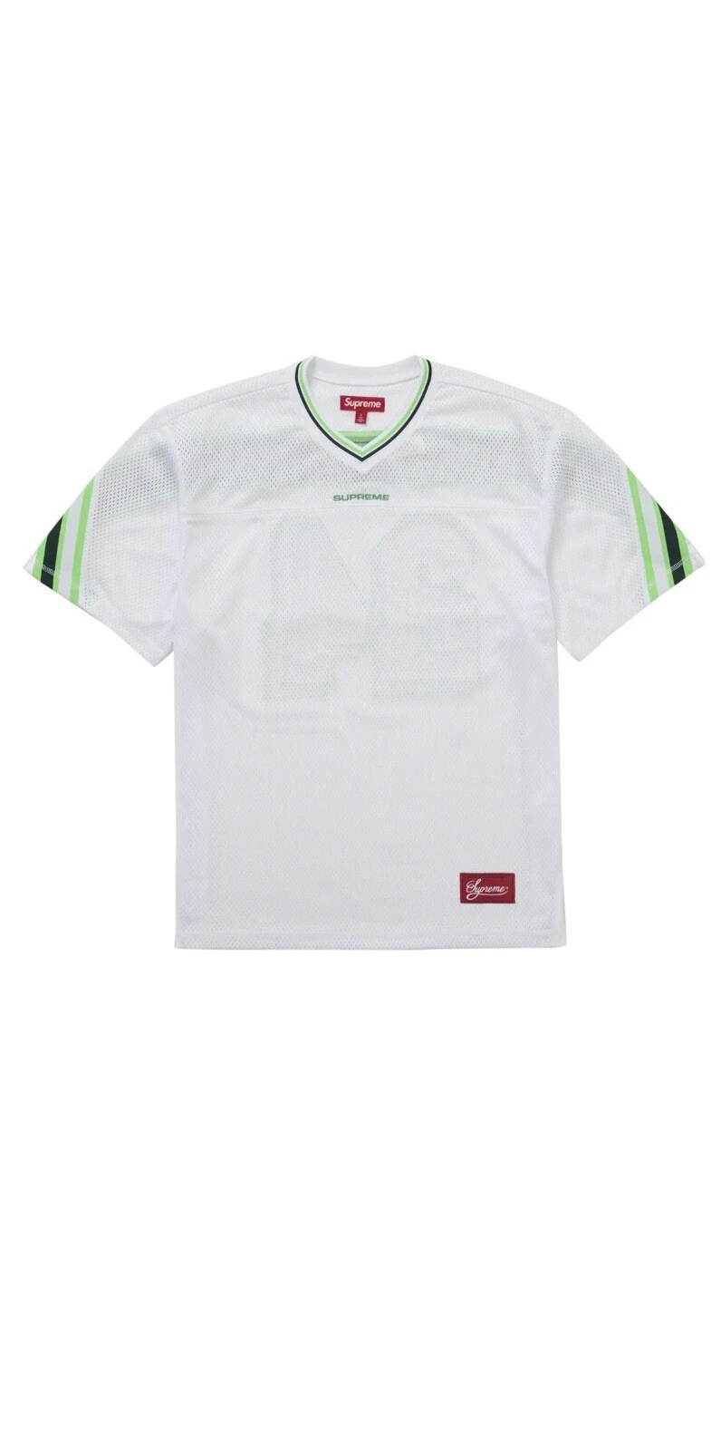 Maillot de foot Supreme Jacquard Côtelé « Blanc » Taille M