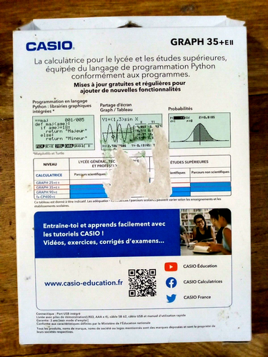 Calculatrice Scientifique Spéciale Lycée CASIO Graph 35+EII Formules Mode Examen - Photo 2/8