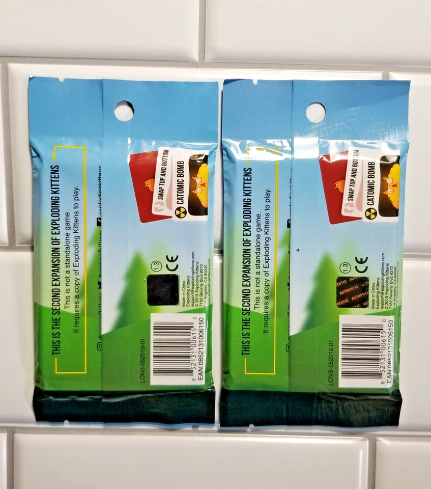 Streaking Kittens Exploding Kittens Second Expansion 2-15 Card Packs New Sealed - Image 3 of 4